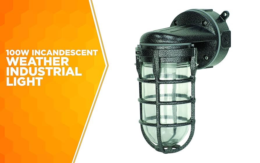 Woods L1707SVBLK Wall Mount Light in Hammered Black Finish